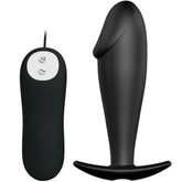 PRETTY LOVE - PLUG ANAL EN SILICONE FORME PÉNIS ET 12 MODES DE VIBRATION NOIR